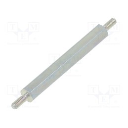 10 pcs x DREMEC - 421X30 - Screwed spacer sleeve, 30mm, Ext.thread: M2, hexagonal, steel