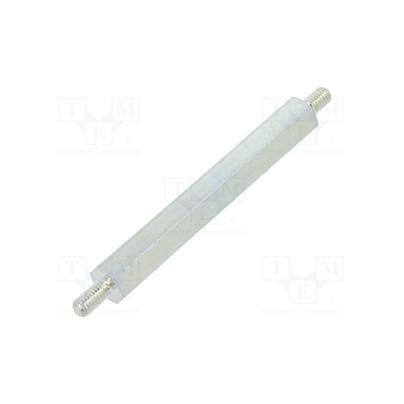 10 pcs x DREMEC - 427X60 - Screwed spacer sleeve, 60mm, Ext.thread: M4, hexagonal, steel