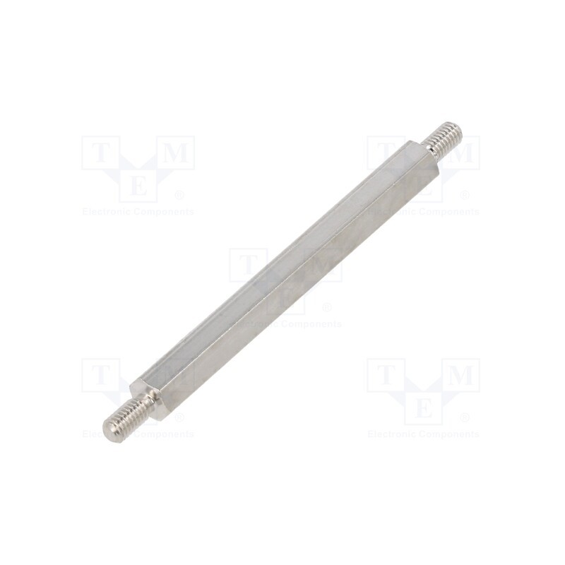 10 pcs x DREMEC - 413X45K - Screwed spacer sleeve, 45mm, Ext.thread: M3, hexagonal, brass