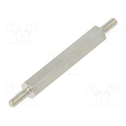 10 pcs x DREMEC - 415X35 - Screwed spacer sleeve, 35mm, Ext.thread: M3, hexagonal, brass