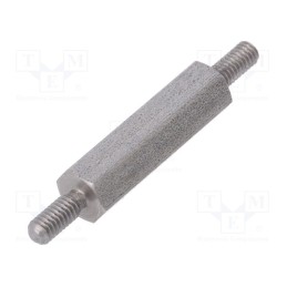 10 pcs x DREMEC - 442X18 - Screwed spacer sleeve, 18mm, Ext.thread: M2,5, hexagonal