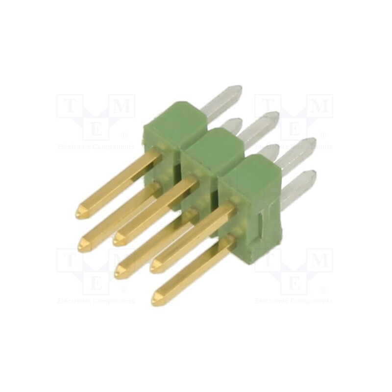 2 pcs x TE Connectivity - 826656-3 - Pin header, pin strips, AMPMODU MOD II, male, PIN: 6, straight
