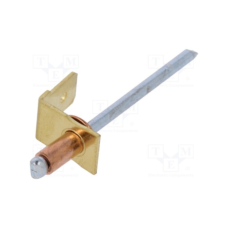 2 pcs x VOGT - 387811.6 - Terminal: flat, 6.3mm, 0.8mm, male, with copper rivet, riveted