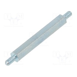 10 pcs x DREMEC - 424X35 - Screwed spacer sleeve, 35mm, Ext.thread: M3, hexagonal, steel