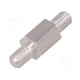 10 pcs x DREMEC - 438X10 - Screwed spacer sleeve, 10mm, Ext.thread: M5, hexagonal, aluminium