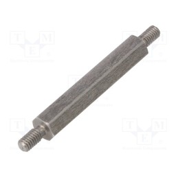 10 pcs x DREMEC - 446X40 - Screwed spacer sleeve, 40mm, Ext.thread: M4, hexagonal