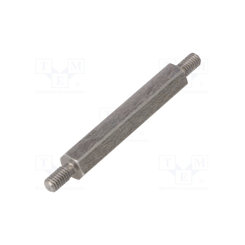 10 pcs x DREMEC - 446X40 - Screwed spacer sleeve, 40mm, Ext.thread: M4, hexagonal