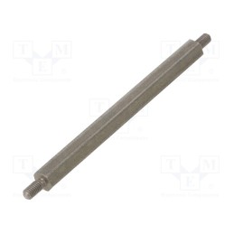 10 pcs x DREMEC - 444X60 - Screwed spacer sleeve, 60mm, Ext.thread: M3, hexagonal