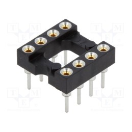 2 pcs x HARWIN - D2808-42 - 4+4 Pos. Female DIL Vertical Throughboard IC Socket