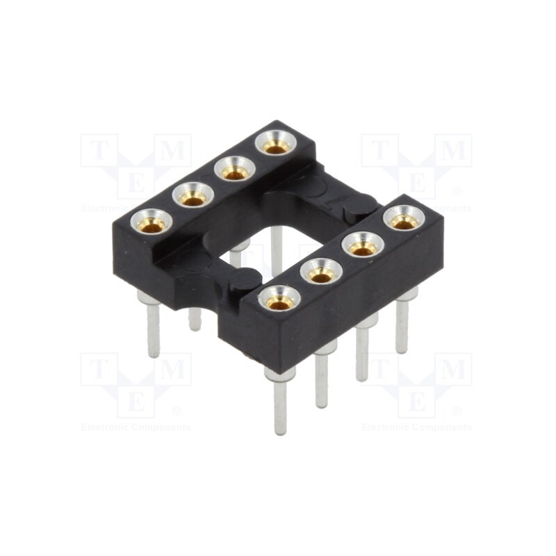 2 pcs x HARWIN - D2808-42 - 4+4 Pos. Female DIL Vertical Throughboard IC Socket