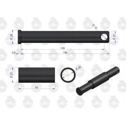 Fork mounting pin c 360 330 original Ursus