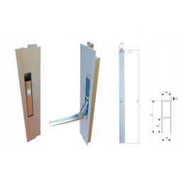 Vertical lock for aluminum side wall h600 pl