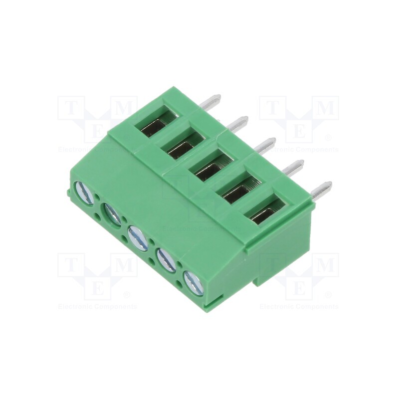 2 pcs x ADAM TECH - EB147A-05-D - PCB terminal block, Contacts ph: 5.08mm, ways: 5, angled 90°, 300V
