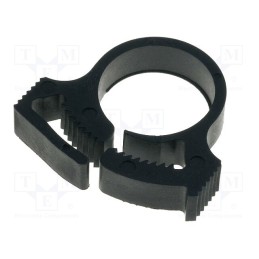 10 pcs x HELLERMANNTYTON - 192-10080 - Fixing clamp, ØBundle : 13.1÷15mm, W: 5.7mm, polyamide, black