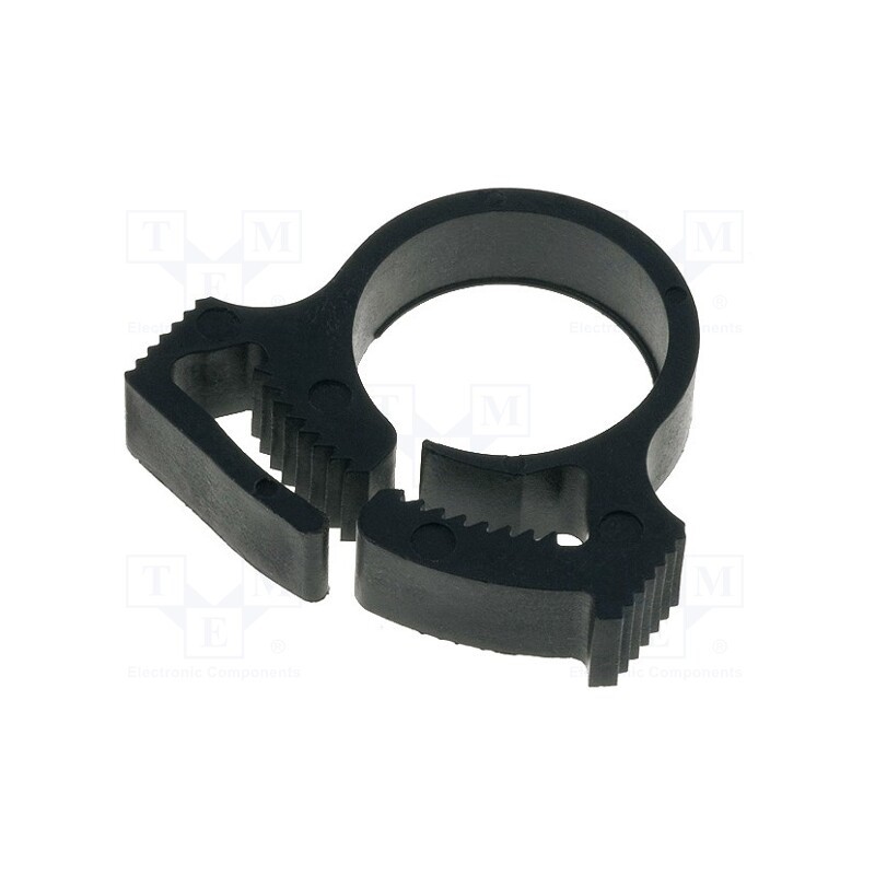 10 pcs x HELLERMANNTYTON - 192-10080 - Fixing clamp, ØBundle : 13.1÷15mm, W: 5.7mm, polyamide, black