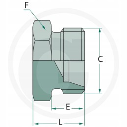 Plug threaded plug m18x1 5 315 bar granite
