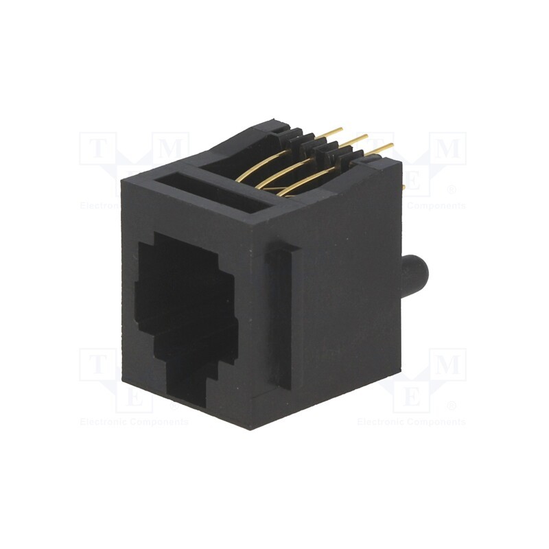 2 pcs x NINIGI - RJ12GP - Socket, RJ12, PIN: 6, with panel stop blockade, polyester, UL94V-0