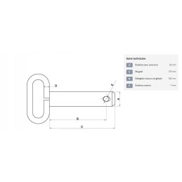 Pin with handle 25x162 mm kramp