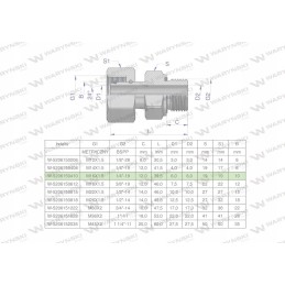 Hydraulic connection ab evge m16x1 5 10l x 1 4