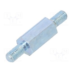 10 pcs x DREMEC - 424X10 - Screwed spacer sleeve, 10mm, Ext.thread: M3, hexagonal, steel