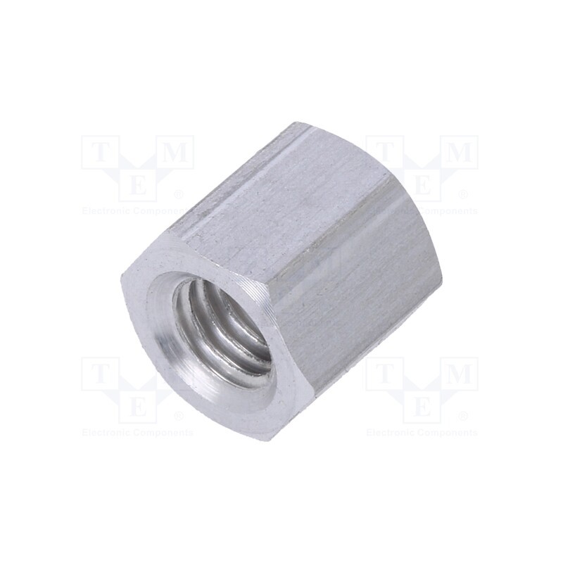 10 pcs x DREMEC - 138X08 - Screwed spacer sleeve, 8mm, Int.thread: M5, hexagonal, aluminium
