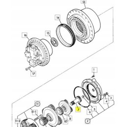 JCB 05 903824 excavator final drive shaft