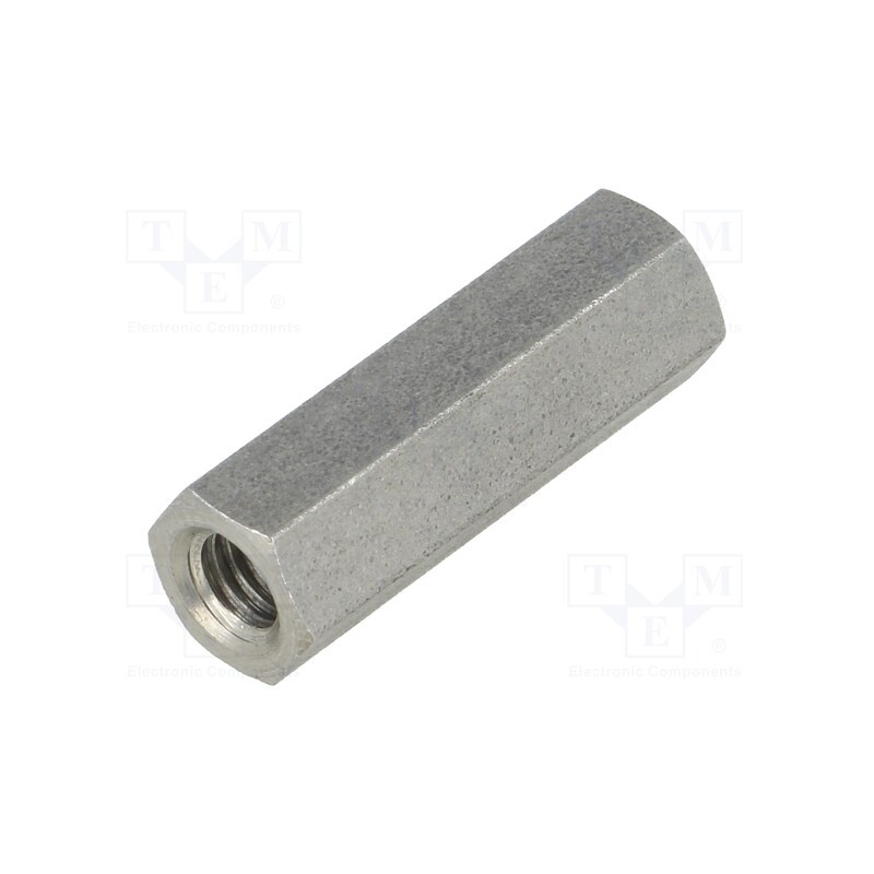 10 pcs x DREMEC - 148X25 - Screwed spacer sleeve, 25mm, Int.thread: M5, hexagonal