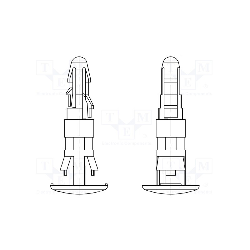 10 pcs x DREMEC - 8GG01V42565 - Assembly stud, polyamide 66, L: 6mm, latch/latch, black, UL94V-2