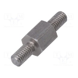 10 pcs x DREMEC - 446X08 - Screwed spacer sleeve, 8mm, Ext.thread: M4, hexagonal