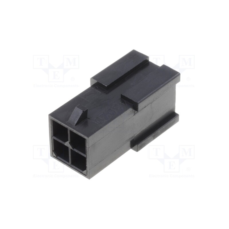 2 pcs x MOLEX - 430200401 - Plug, wire-wire, male, Micro-Fit 3.0, 3mm, PIN: 4, w/o contacts