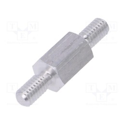 10 pcs x DREMEC - 436X10 - Screwed spacer sleeve, 10mm, Ext.thread: M4, hexagonal, aluminium