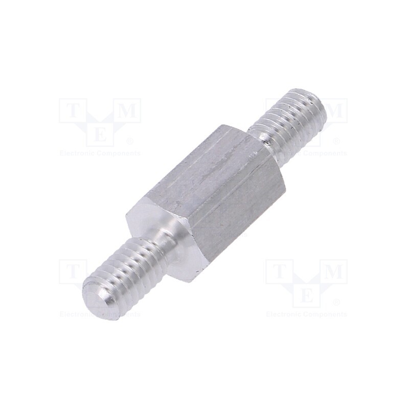 10 pcs x DREMEC - 436X10 - Screwed spacer sleeve, 10mm, Ext.thread: M4, hexagonal, aluminium