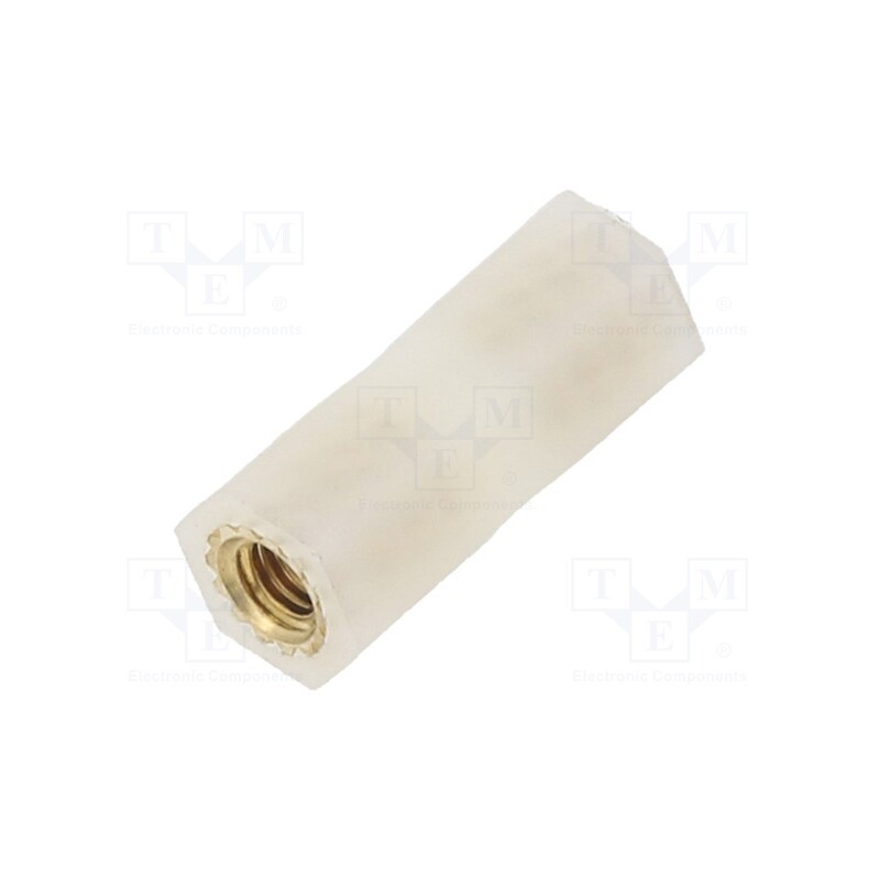 10 pcs x DREMEC - 1183X15 - Insulating sleeve, Int.thread: M3, L: 15mm, UL94V-2, Mat: polyamide