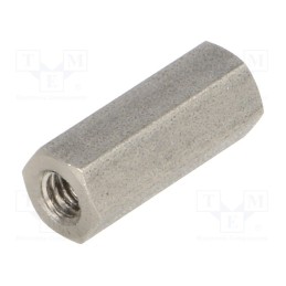 10 pcs x DREMEC - 146X18 - Screwed spacer sleeve, 18mm, Int.thread: M4, hexagonal