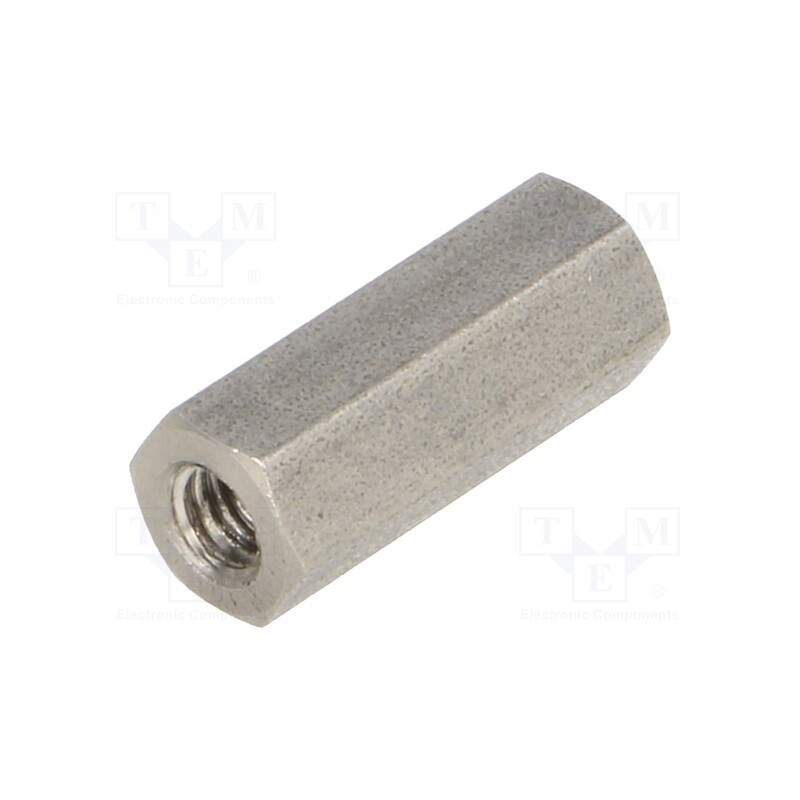 10 pcs x DREMEC - 146X18 - Screwed spacer sleeve, 18mm, Int.thread: M4, hexagonal