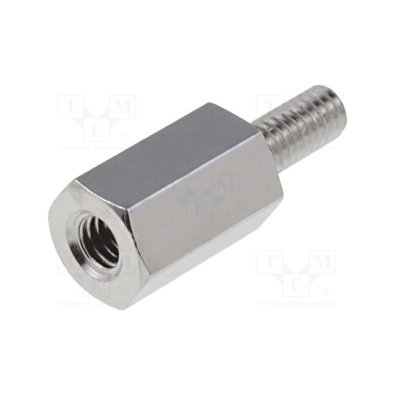 10 pcs x DREMEC - 212X08 - Screwed spacer sleeve, 8mm, Int.thread: M2,5, Ext.thread: M2,5