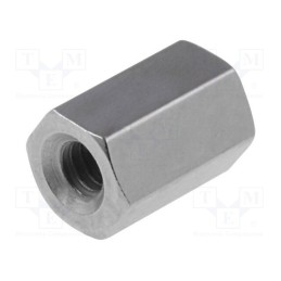 10 pcs x DREMEC - 111X06 - Screwed spacer sleeve, 6mm, Int.thread: M2, hexagonal, brass