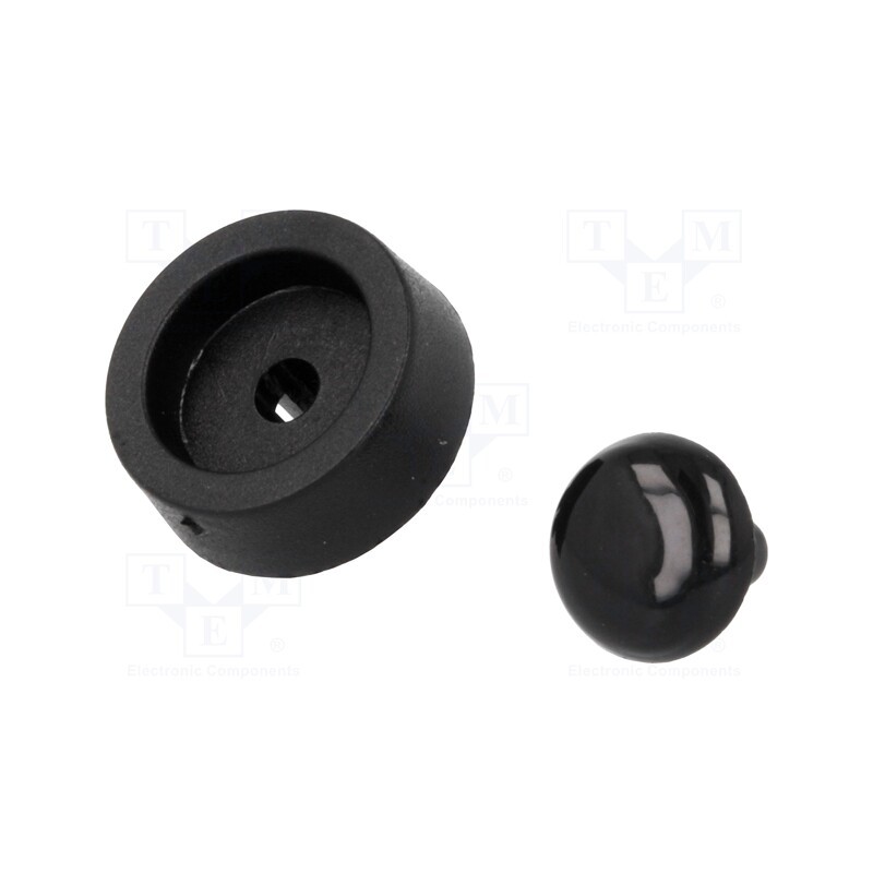 10 pcs x FIX&FASTEN - FF-7 - Quick mounting foot, black, polyetylene, A: 5mm, B: 12.7mm, C: 12mm