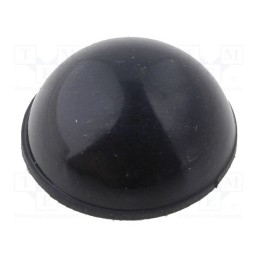 10 pcs x FIX&FASTEN - RF-006 - Self-adhesive foot, black, rubber, A: 15.9mm, B: 8mm
