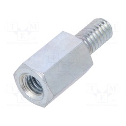 10 pcs x DREMEC - 226X10 - Screwed spacer sleeve, 10mm, Int.thread: M4, Ext.thread: M4, steel