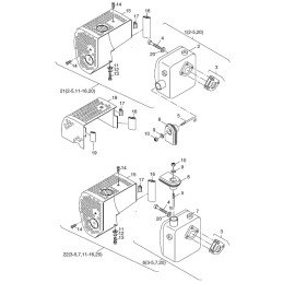 Hatz 1b20 muffler gasket set 01732501