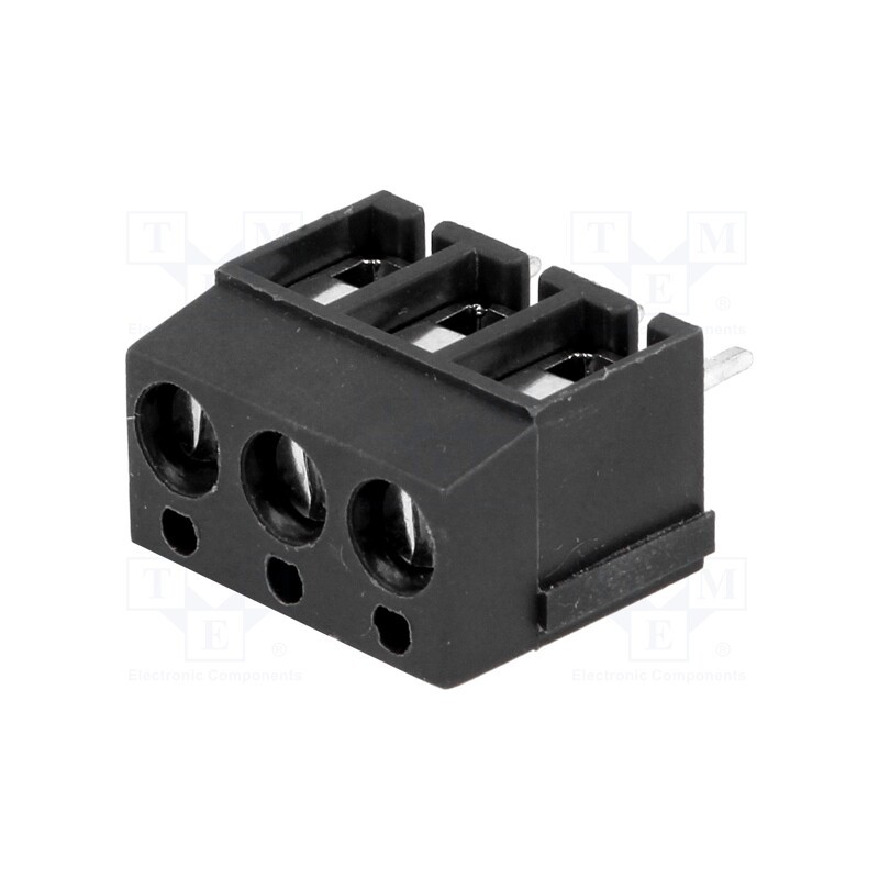 2 pcs x NINIGI - TB-5.0-P-3P1-GY - PCB terminal block, angled 90°, 5mm, ways: 3, on PCBs, 2.5mm2, 16A