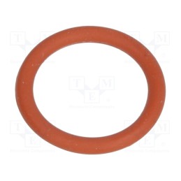 10 pcs x HUMMEL - 1.321.1200.59 - O-ring gasket, VMQ, Thk: 1.5mm, Øint: 10mm, M12, red, -60÷250°C