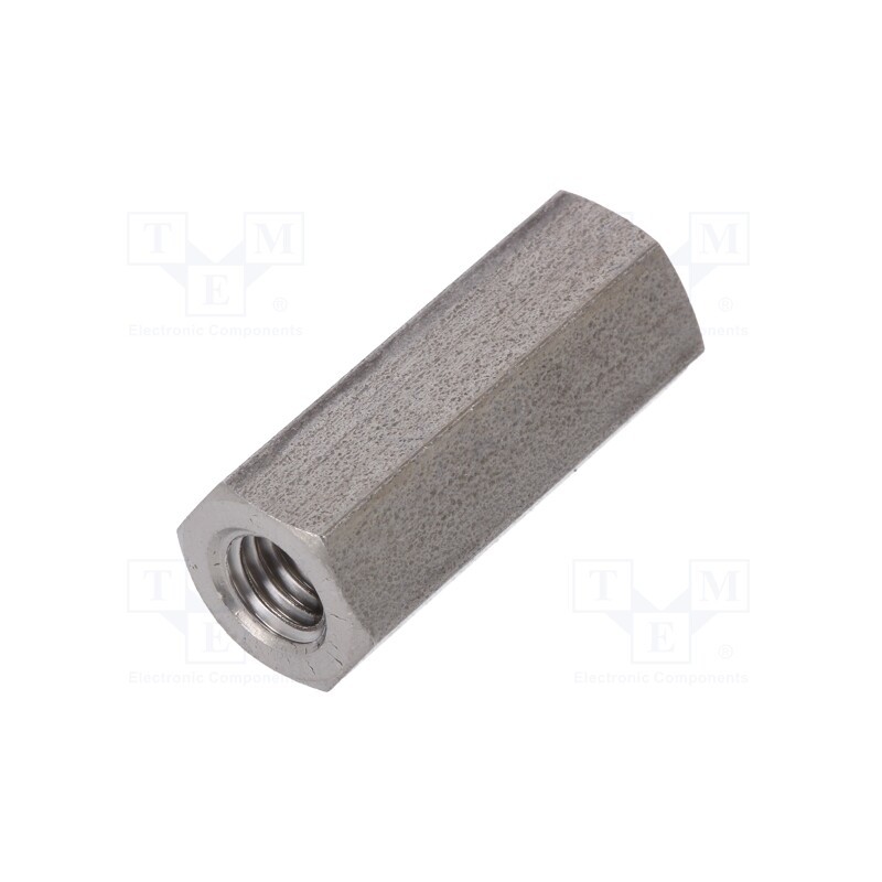 10 pcs x DREMEC - 149X25 - Screwed spacer sleeve, 25mm, Int.thread: M6, hexagonal