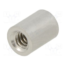 10 pcs x KEYSTONE - 2025 - Screwed spacer sleeve, 6.35mm, Int.thread: UNC4-40, cylindrical
