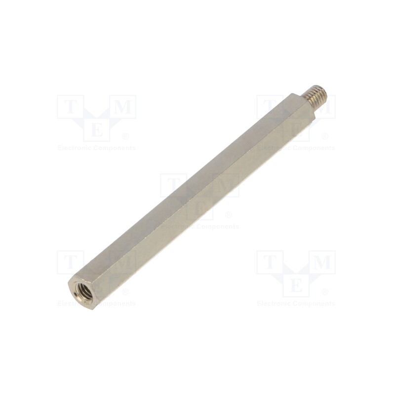 10 pcs x DREMEC - 218X75 - Screwed spacer sleeve, 75mm, Int.thread: M5, Ext.thread: M5, brass