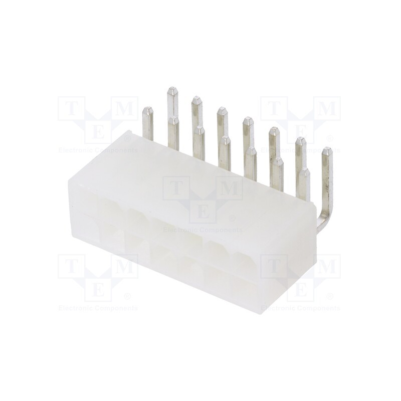 2 pcs x NINIGI - N42GK-14 - Socket, wire-board, male, N42G, 4.2mm, PIN: 14, THT, 600V, 9A, tinned