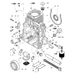 Hatz 1b20 1b30 engine bracket 04099302