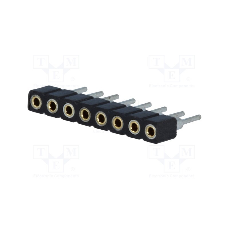 2 pcs x CONNFLY - DS1002-02-1*8BT1F6 - Socket, pin strips, female, PIN: 8, low profile,turned contacts