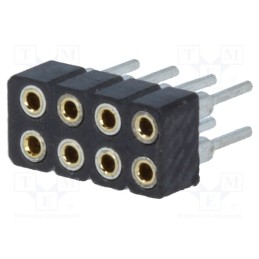 2 pcs x CONNFLY - DS1002-02-2*4BT1F6 - Socket, pin strips, female, PIN: 8, low profile,turned contacts